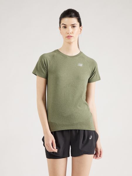 Camicia in maglia New Balance verde