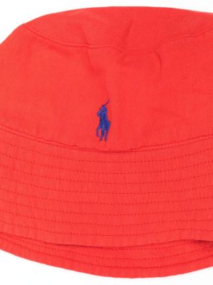 Lininis iš natūralios odos polo marškinėliai Polo Ralph Lauren raudona