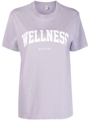 T-shirt con stampa Sporty & Rich viola