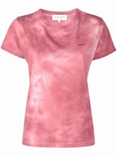 Camiseta con bordado Maison Labiche rosa