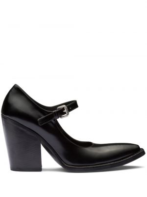 Leder pumps Prada schwarz