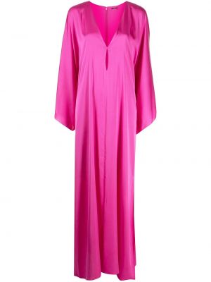 Коктейлна рокля с v-образно деколте Alexis розово