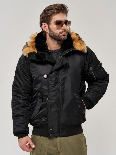 Утепленная куртка Angelo Bonetti черная