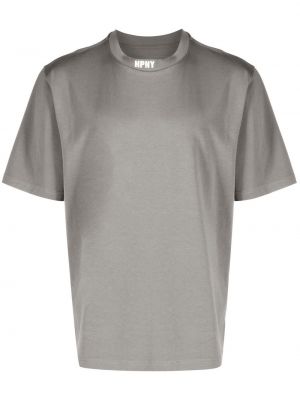 T-shirt con scollo tondo Heron Preston grigio