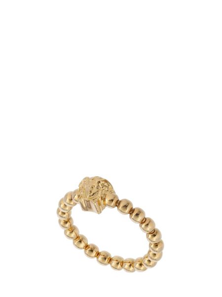 Prsten s korálky Versace zlatý