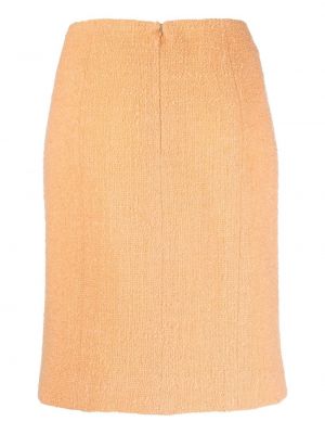 Spódnica ołówkowa Chanel Pre-owned pomarańczowa