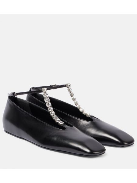 Läder ballerinas Jil Sander svart