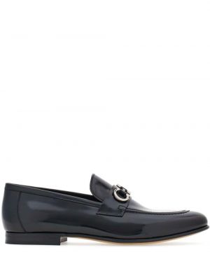 Pantofi loafer din piele cu cataramă Ferragamo negru