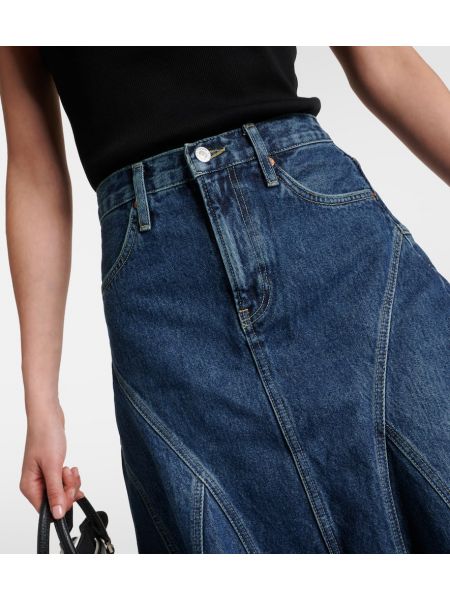 Plisovaná džínsová sukňa Re/done modrá