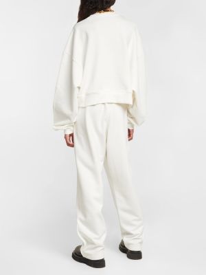 Βαμβακερός φούτερ fleece Wardrobe.nyc λευκό