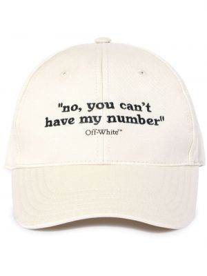 Haftowana czapka z daszkiem Off-white biała