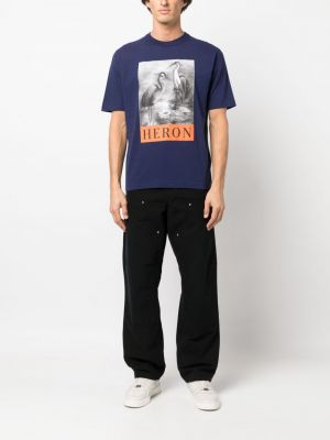 T-krekls ar apdruku Heron Preston zils