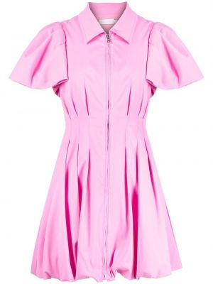 Přiléhavé mini šaty z nylonu na zip Jonathan Simkhai - růžová