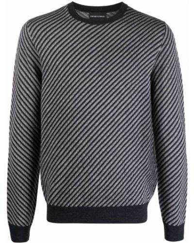 Jersey a rayas de tela jersey Emporio Armani gris