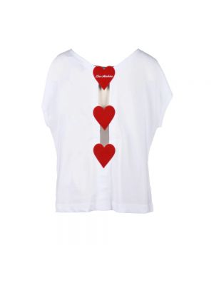 Camiseta de algodón Love Moschino blanco