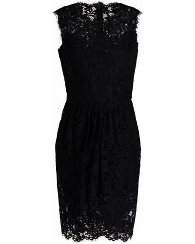 Мереживне плаття міні на шнурівці Dolce & Gabbana, чорне