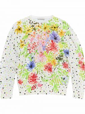 Floral lang genser Christopher Kane hvit