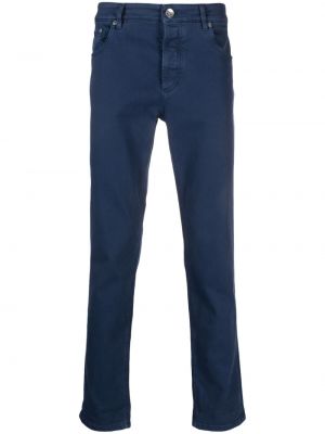 Straight jeans mit stickerei Brunello Cucinelli blau