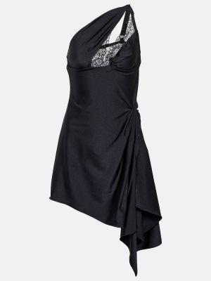 Mini vestido asimétrico Coperni negro