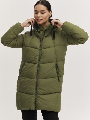 Зимнее пальто B.young зеленое