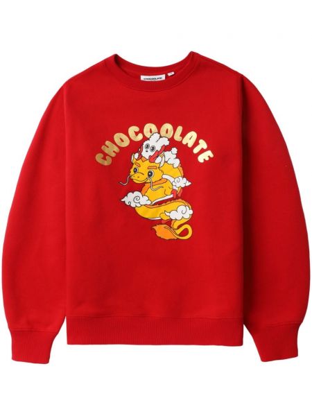 Sweatshirt aus baumwoll Chocoolate rot