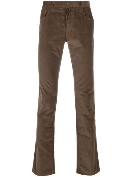 Pantalones rectos de pana Gucci marrón