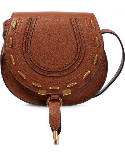 Кожаная сумка через плечо Chloã©, коричневая