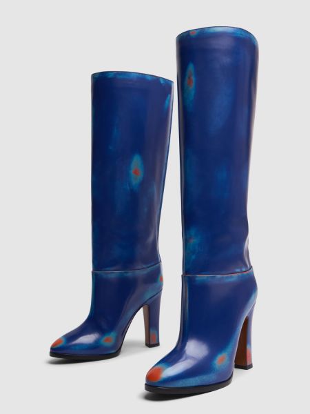 Iš natūralios odos auliniai batai Vivienne Westwood mėlyna
