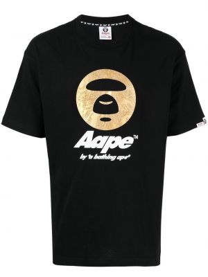 Bavlnené tričko s potlačou Aape By *a Bathing Ape® čierna