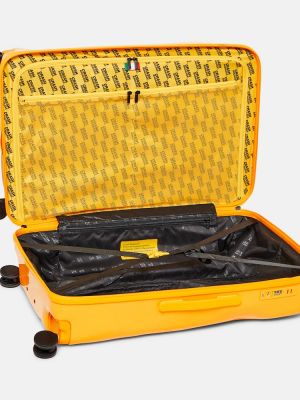 Kostkovaný kufr Crash Baggage oranžový