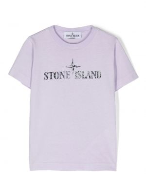 T-shirt för tjejer Stone Island Junior lila