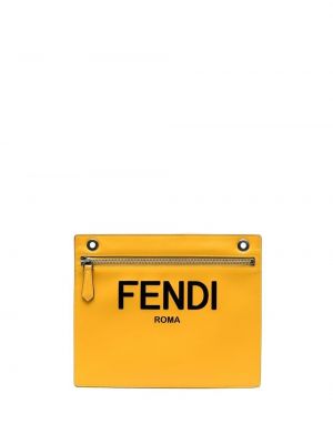 Zip lommebok Fendi gul