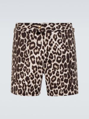 Pantaloncini con stampa leopardato Tom Ford
