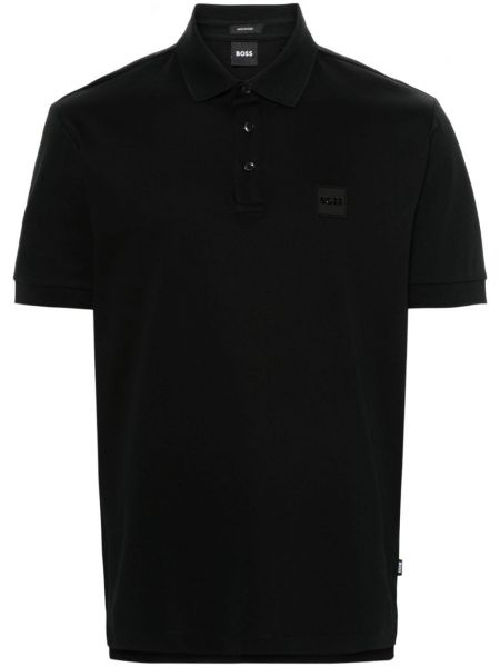 Polo avec applique Boss noir