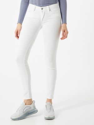 Kitsa lõikega teksapüksid Salsa Jeans valge