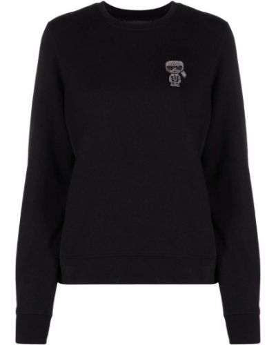 Sweatshirt mit spikes Karl Lagerfeld schwarz