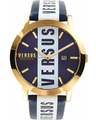 Кожаные с ремешком часы Versus Versace, синие