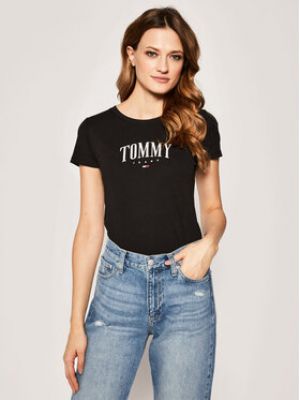 Polo slim Tommy Jeans noir
