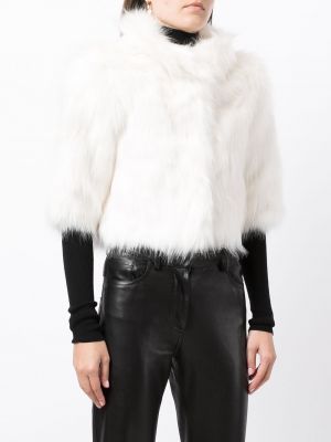 Bunda s kožíškem Unreal Fur bílá
