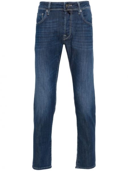 Skinny džíny s nízkým pasem Incotex modré