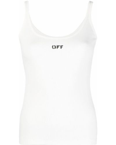 Tank top med print Off-white hvit