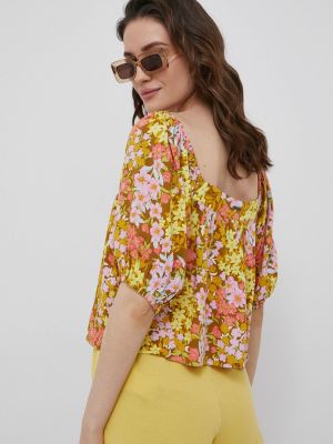 Блуза в квіточку з принтом Billabong жовта