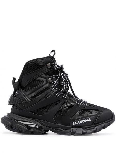 Sneakers με κορδόνια με σχέδιο με δαντέλα Balenciaga μαύρο