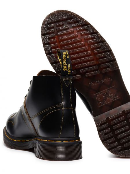 Krajkové kožené šněrovací kotníkové boty Dr. Martens černé