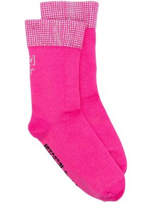 Чорапи с шипове с кристали Wolford розово
