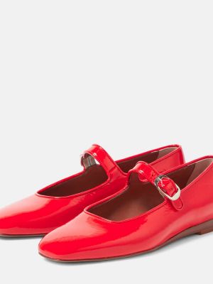 Lakkozott bőr balerina cipők Le Monde Beryl piros