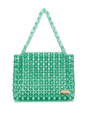 Shopper avec perles à imprimé 0711 vert