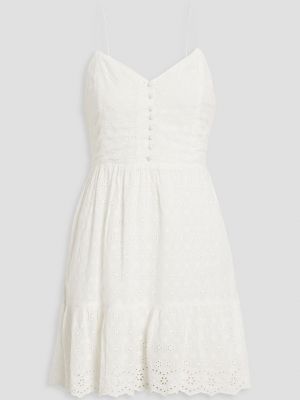 Платье мини с вышивкой Alice + Olivia белое