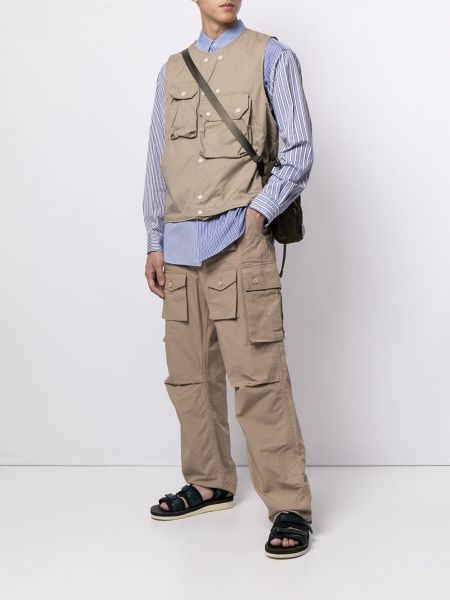 Chaleco con bolsillos Engineered Garments marrón