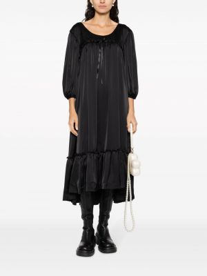 Sukienka midi z kokardką plisowana Simone Rocha czarna